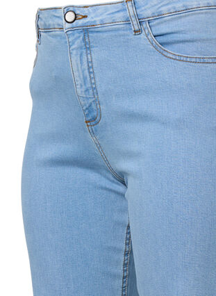 High waist Gemma jeans met gat op de knie, Ex Lgt Blue, Packshot image number 2