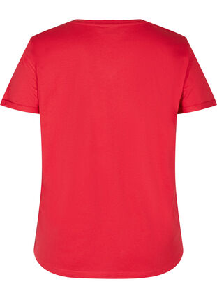 Haut d'entraînement en coton avec imprimé, Haute Red, Packshot image number 1