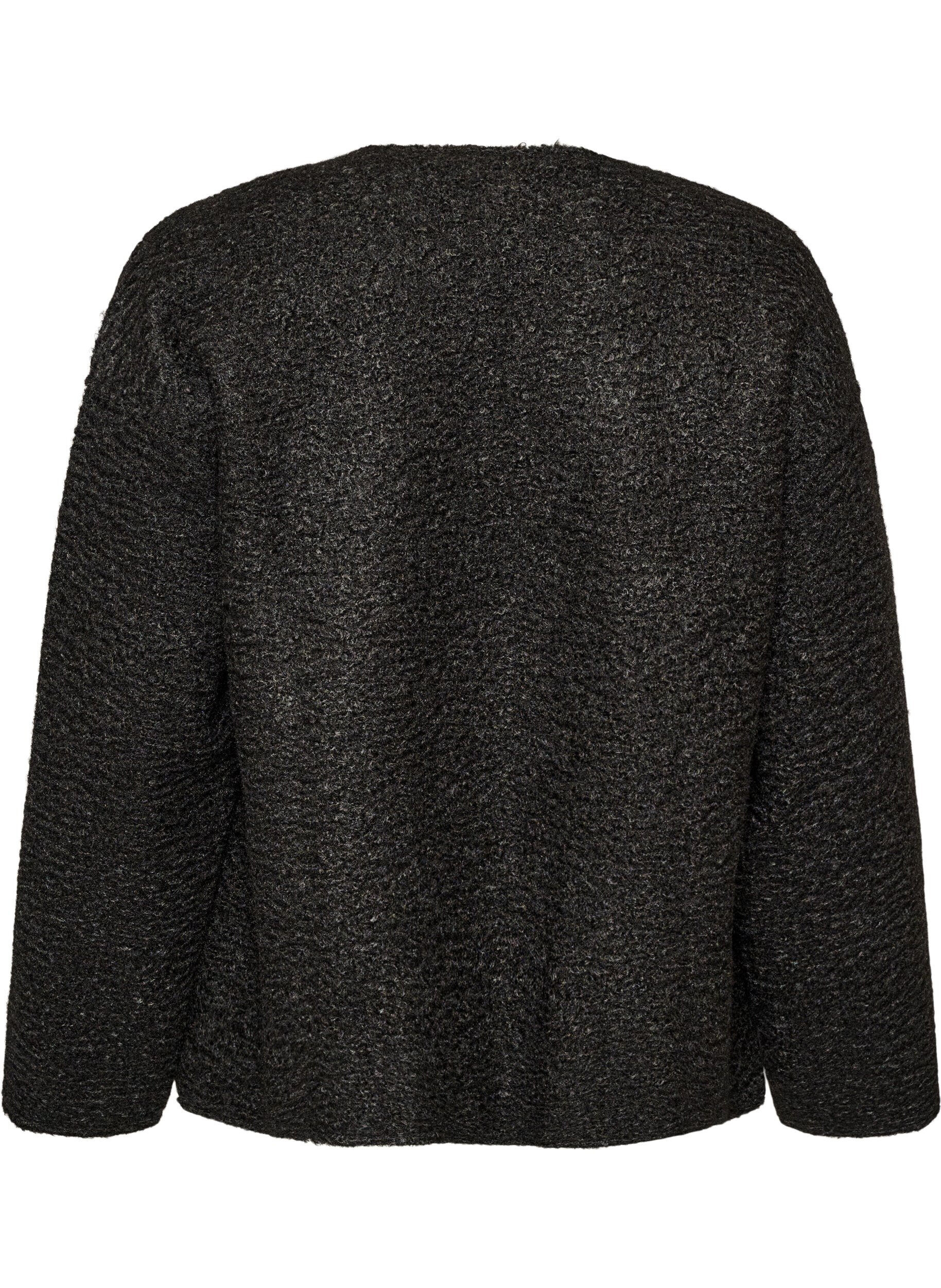 ZizziCardigan ample avec poches, Noir, Packshot image number 1