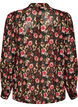 Blouse avec imprim&eacute; int&eacute;gral et patte de boutonnage courte, Rose, Packshot image number 1