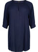 Tunique en viscose &agrave; manches 3/4, Bleu, Packshot image number 0