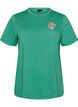 T-shirt en coton biologique avec impression au dos, Vert, Packshot image number 0