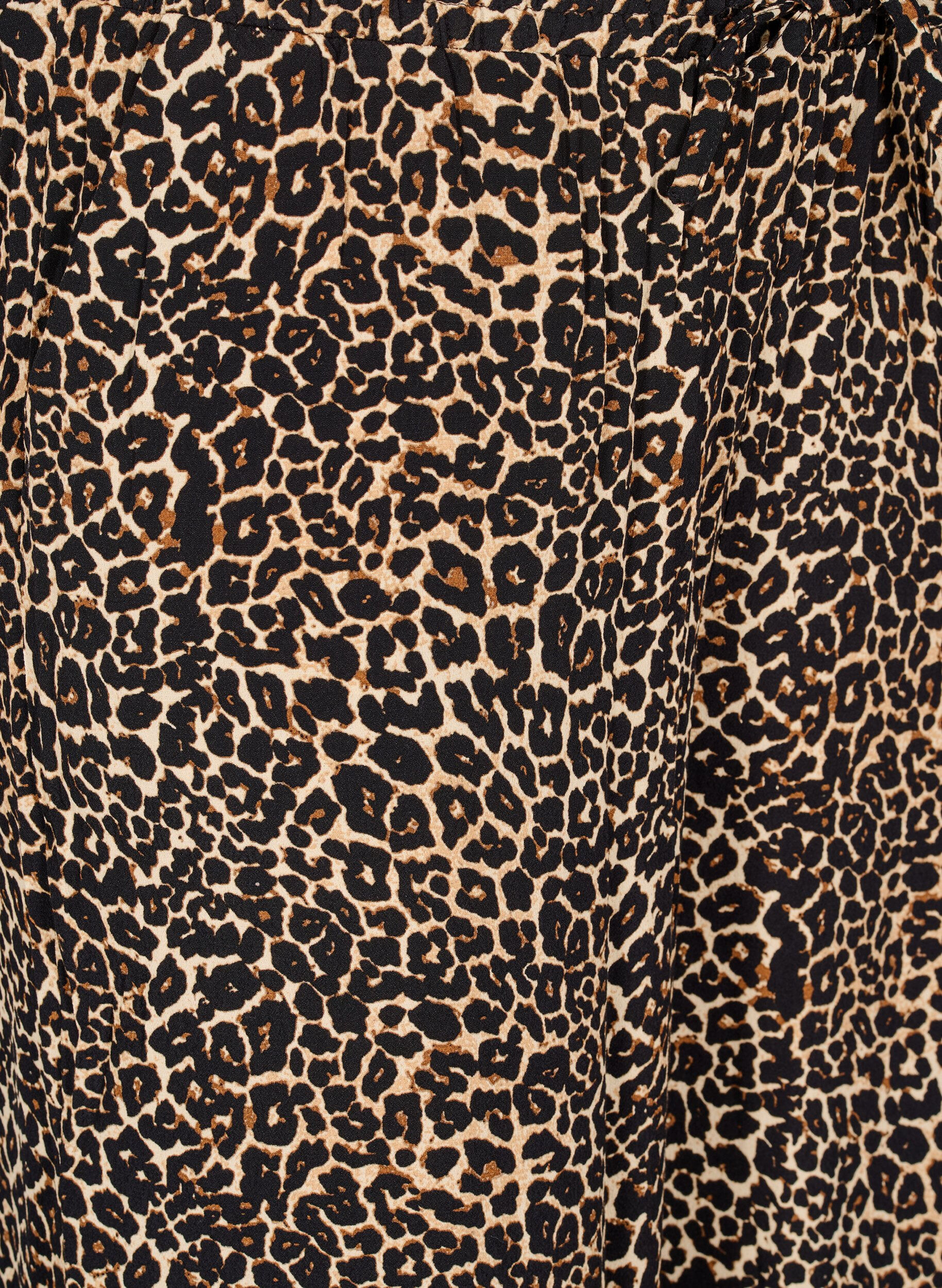 ZizziLosvallende viscose broek met zakken, Bruin, Packshot image number 2