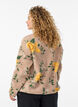 Veste en polaire &agrave; motif floral avec col montant et fermeture zipp&eacute;e, Beige, Model image number 2