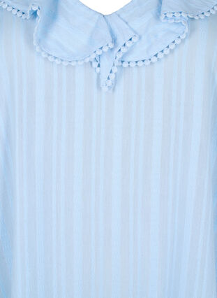 Robe à manches 3/4 associant coton et viscose, Chambray Blue, Packshot image number 2