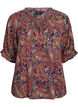Blouse en viscose &agrave; imprim&eacute; paisley et manches coudes, Bleu, Packshot image number 0