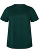T-shirt basique en coton &agrave; col rond, Vert fonc&eacute;, Packshot image number 0