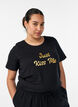 T-shirt imprim&eacute;, Noir, Model image number 0