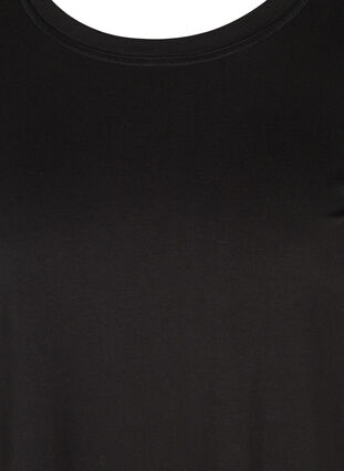 Robe en coton à manches courtes avec poches More, Solid Black, Packshot image number 2