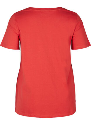 Kerst t-shirt in katoen, Tango Red Merry, Packshot image number 1