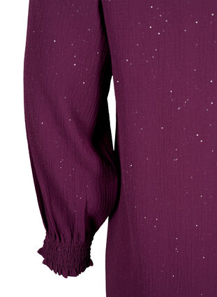FLASH - Glitterjurk met lange mouwen, Purple w. Silver, Packshot image number 3