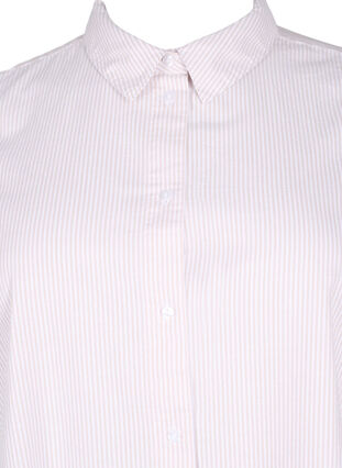 Katoenen overhemd met lange mouwen, White Taupe Stripe, Packshot image number 2