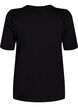 T-shirt en coton avec manches 2/4, Black, Packshot image number 1