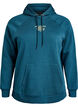 Hoodie met geborduurd frontmotief, Groen, Packshot image number 0