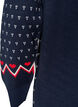 Korte gebreide jurk met kerstmotief, Blauw, Packshot image number 3