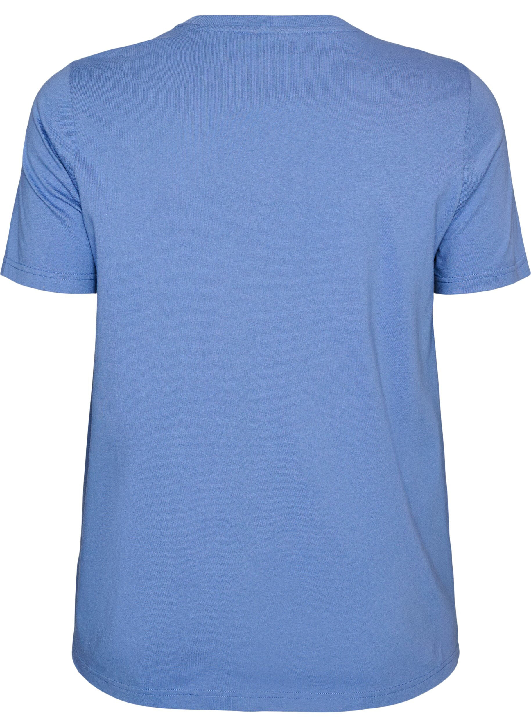 ZizziT-shirt en coton bio avec imprim&eacute; sur le devant, Bleu, Packshot image number 1