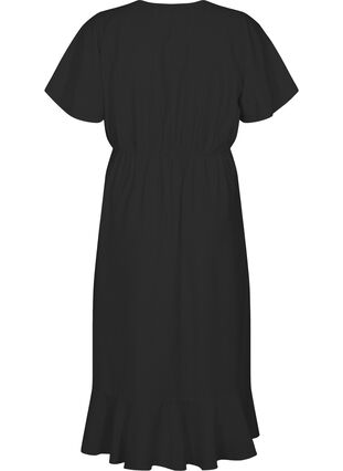Midi-jurk met vleermuismouwen, Black, Packshot image number 1