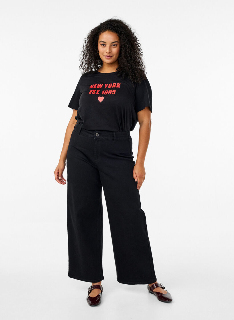 FLASH – T-shirt avec motif, Noir, Model image number 1