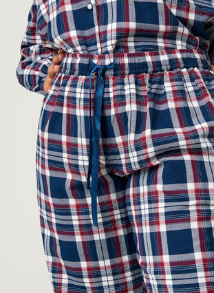 Geruite katoenen pyjama broek , Navy Comb Check, Model image number 1