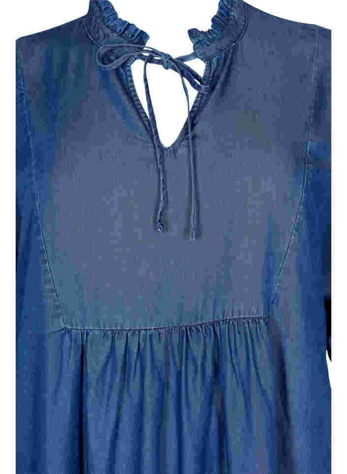 Robe à manches 3/4 en lyocell (TENCEL™), Blue denim, Packshot image number 2