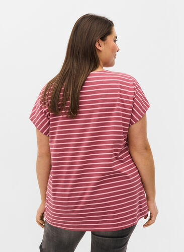 Katoenen t-shirt met strepen, Apple Butter Stripe, Model image number 1