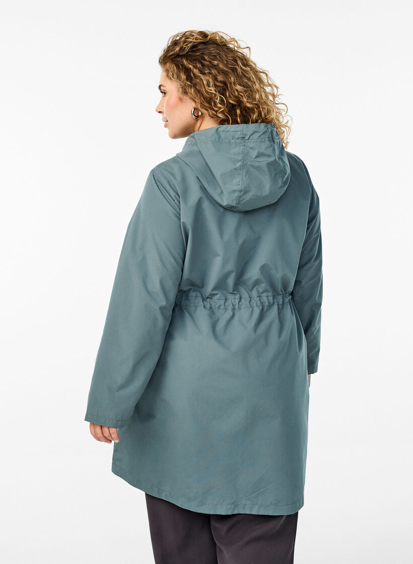 Parka l&eacute;g&egrave;re avec capuche, Vert fonc&eacute;, Model image number 2