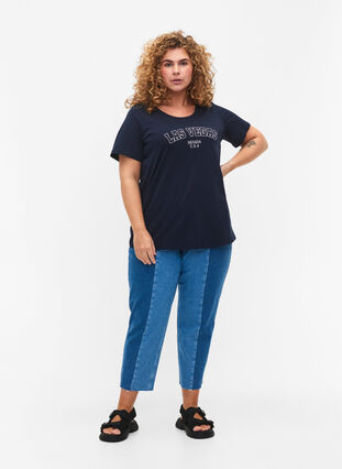 Katoenen t-shirt met tekstopdruk, Night Sky W. Las, Model image number 2