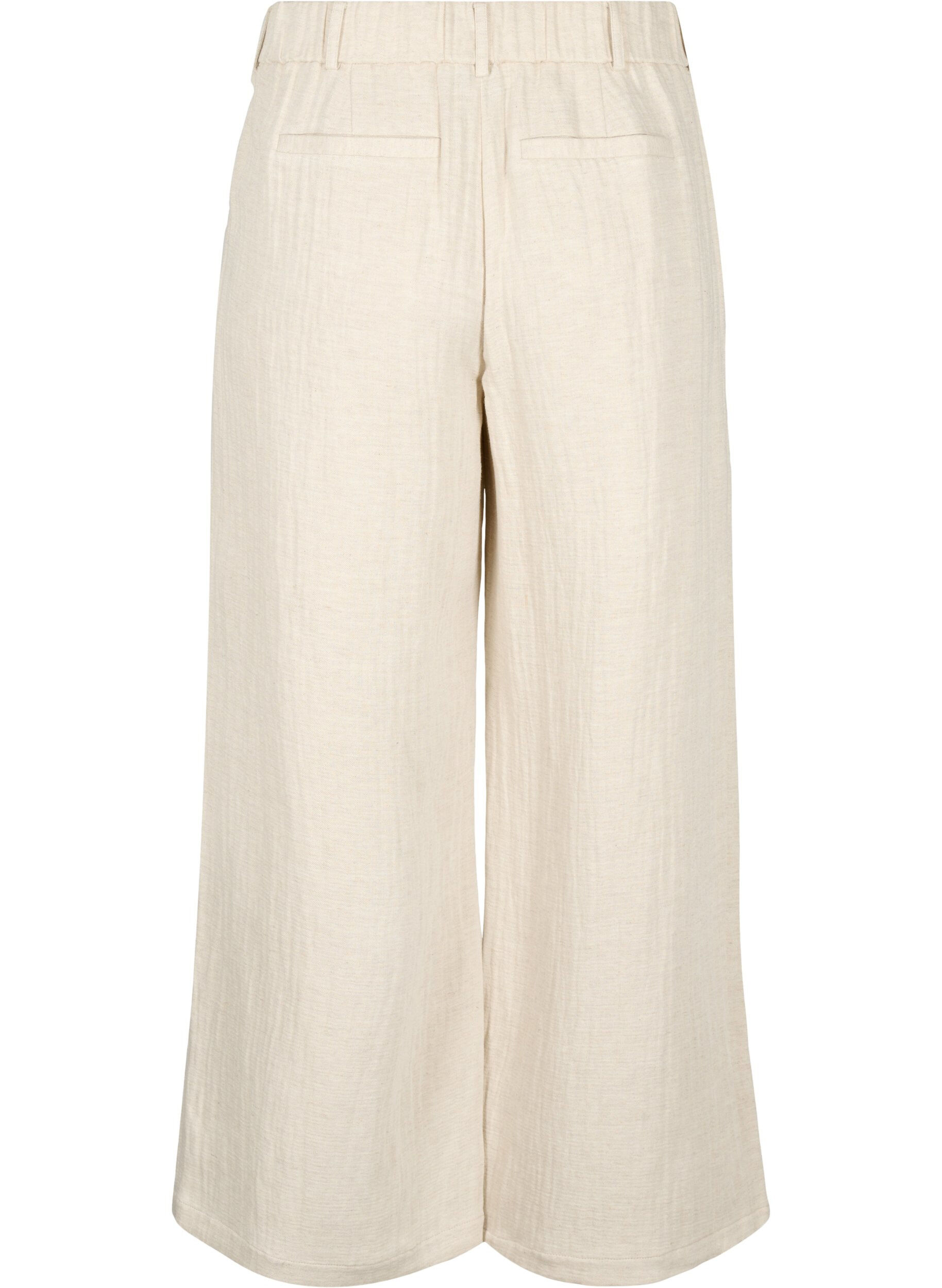 Zizzi Pantalon de costume con&ccedil;u dans un m&eacute;lange de mat&eacute;riaux contenant du lin, Rainy Day, Packshot image number 1