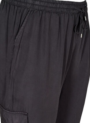 Pantalon en lyocell avec de grandes poches, Black, Packshot image number 2