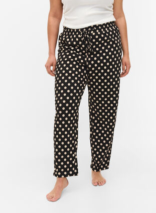 Bas de pyjama, Black W. Angora Dot, Model image number 1