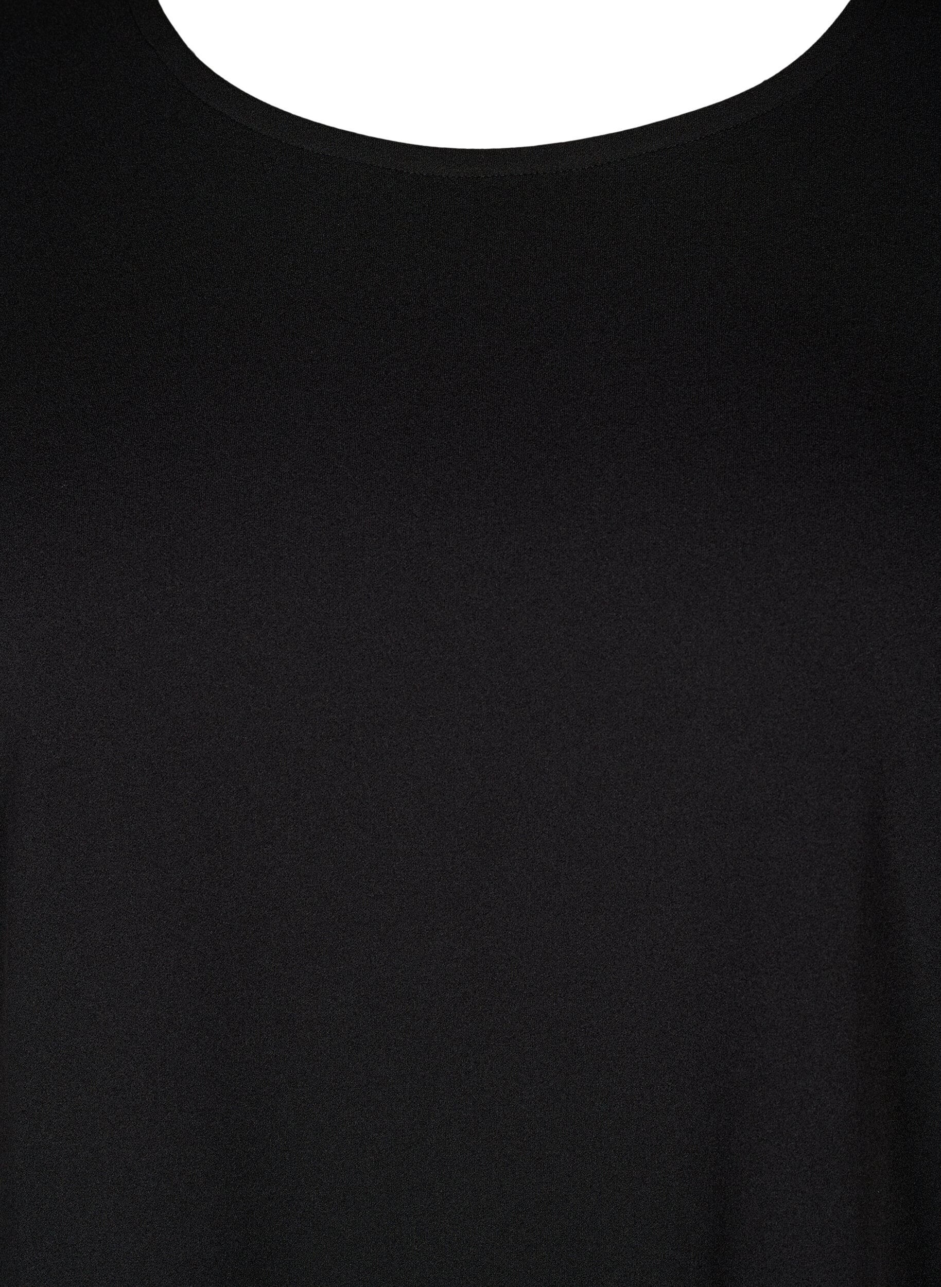 Zizzi FLASH - Robe trap&egrave;ze courte avec manches 3/4, Noir, Packshot image number 2