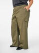 Pantalon cargo large taille haute, Vert, Model image number 2