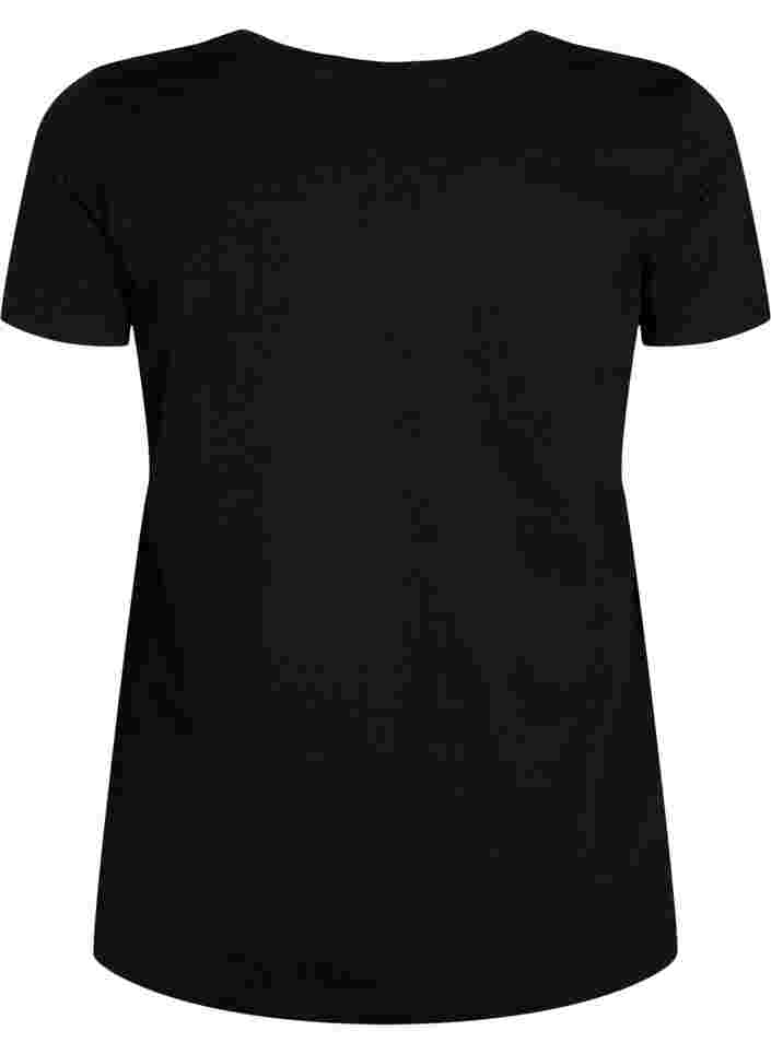 T-shirt de sport avec imprimé, Black w.Less Is More, Packshot image number 1