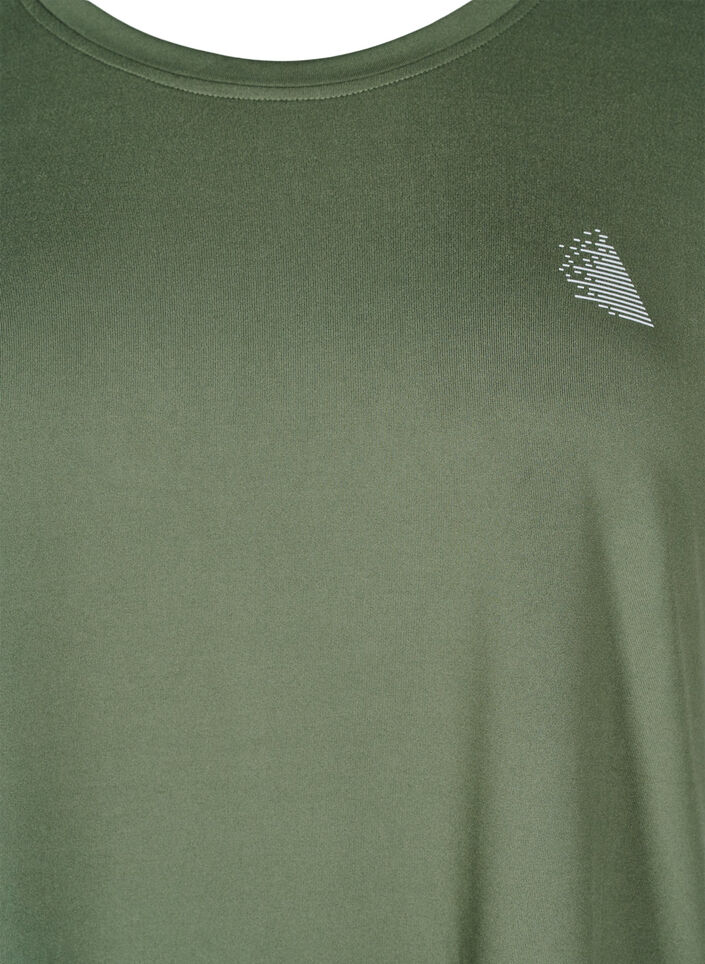 T-shirt de sport uni, Vert, Packshot image number 2