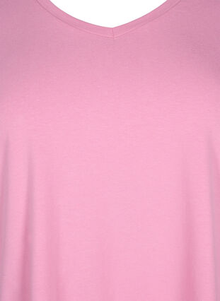 T-shirt en coton uni basique, Rosebloom, Packshot image number 2