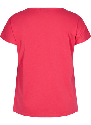 T-shirt en mélange coton, Raspberry, Packshot image number 1