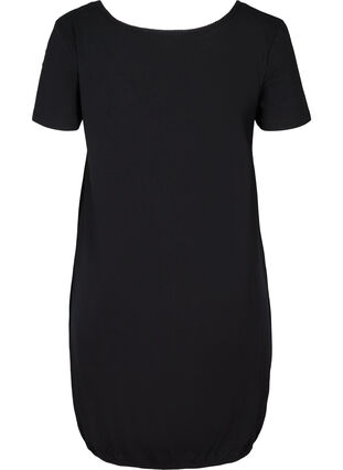 Katoenen jurk met korte mouwen , Black, Packshot image number 1