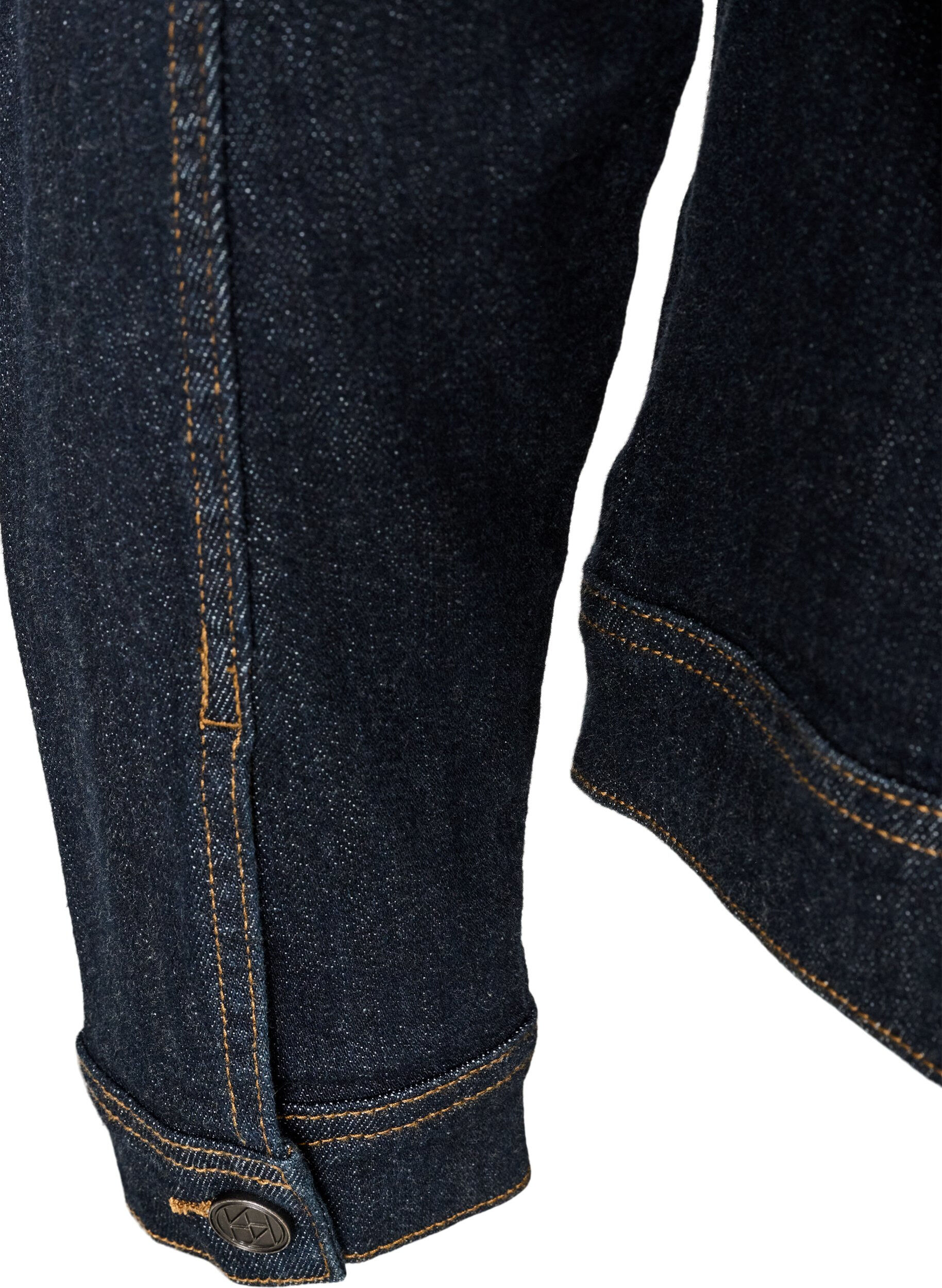 ZizziKlassiek denimjack met contrasterend stiksel, Blauw, Packshot image number 3