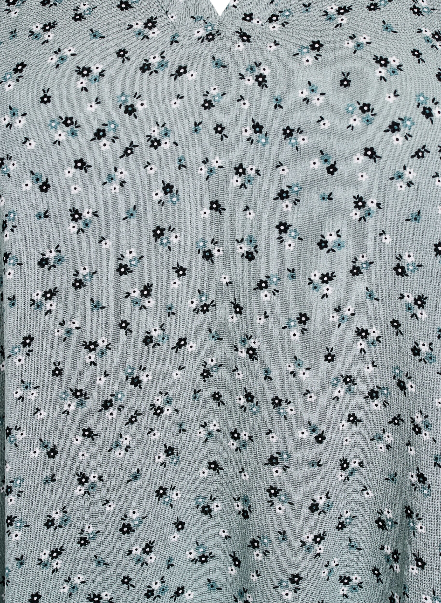 Zizzi Tunique avec imprim&eacute; floral et manches 3/4, Vert, Packshot image number 2