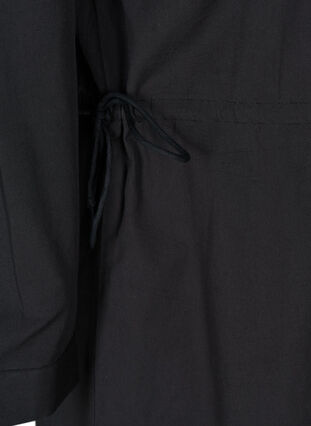 Katoenen tuniek met knoopjes, Black, Packshot image number 3