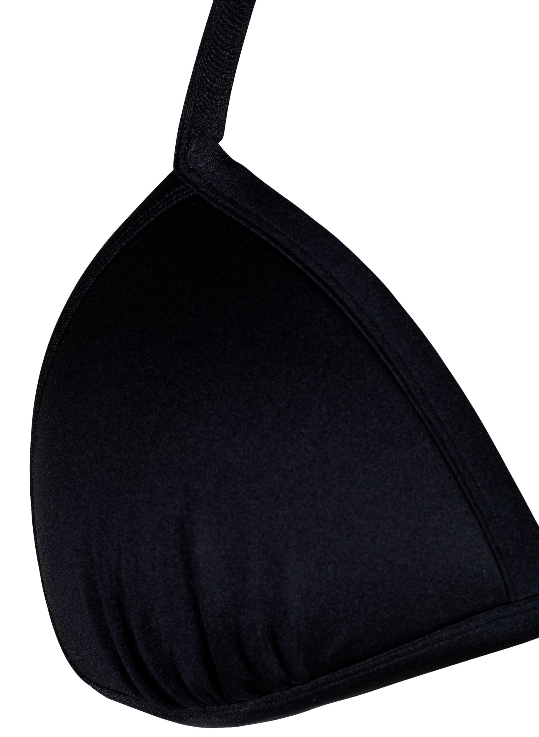 Zizzi Soutien-gorge de bikini triangle solide, Noir, Packshot image number 2
