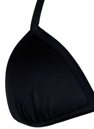 Soutien-gorge de bikini triangle solide, Black, Packshot image number 2