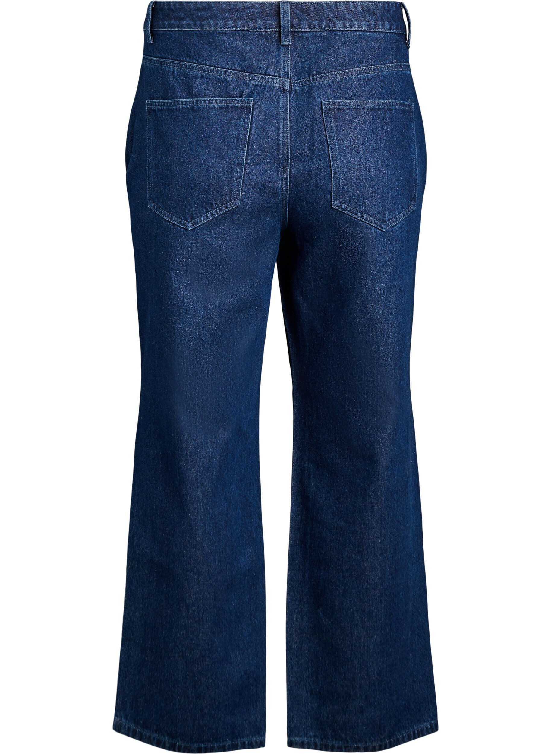 ZizziWijde jeans met studs en een high waist, Blauw, Packshot image number 1