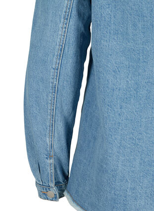 Veste en jean avec perles, Light blue denim, Packshot image number 3