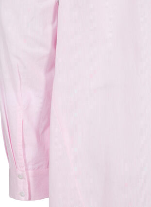 Katoenen blouse met strepen en ruches, Pink Stripe, Packshot image number 3