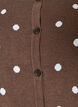 Cardigan &agrave; pois et fermeture boutonn&eacute;e, Marron, Packshot image number 2