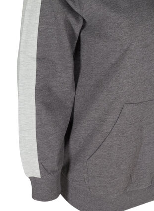 Pull avec capuche et poche, Dark Grey Melange, Packshot image number 3