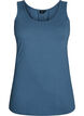 Haut basic uni en coton, Gris bleut&eacute;, Packshot image number 0