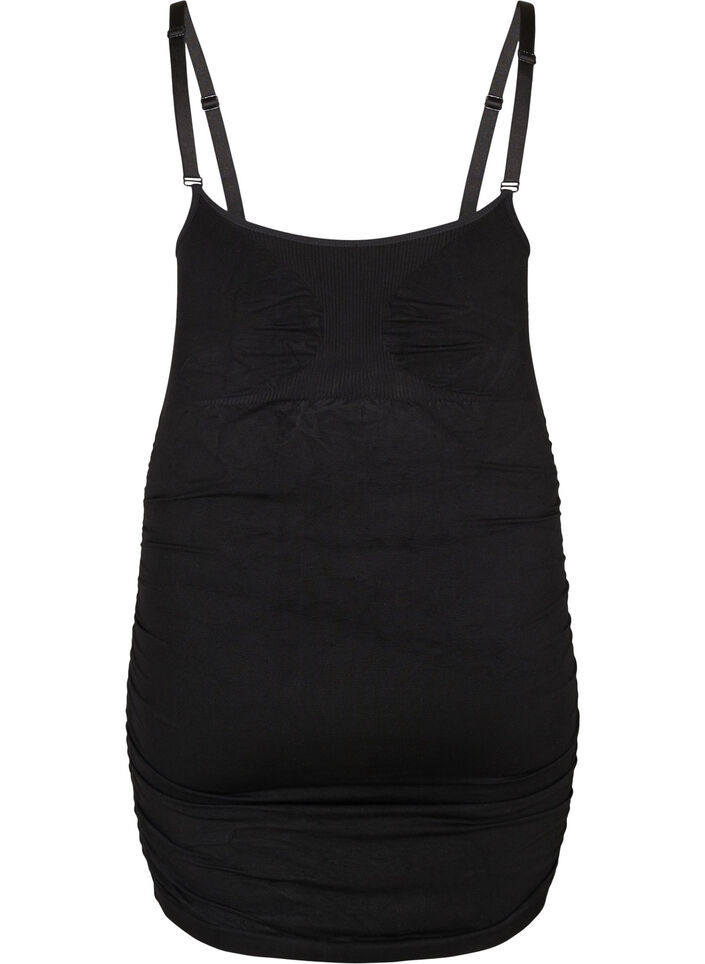 Naadloze zwangerschapstop met borstvoedingsfunctie, Black, Packshot image number 1