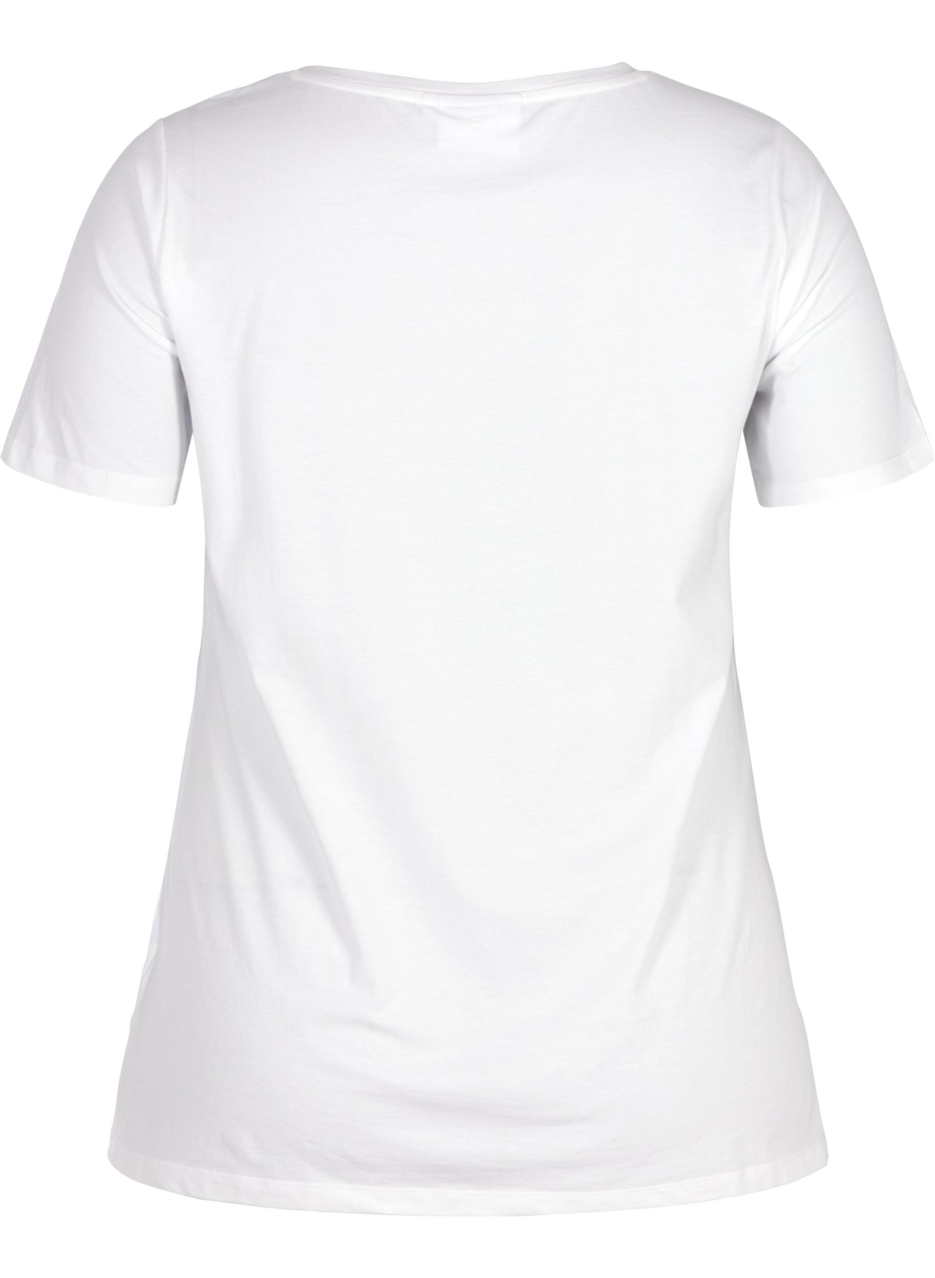 Zizzi T-shirt basique, Blanc, Packshot image number 1